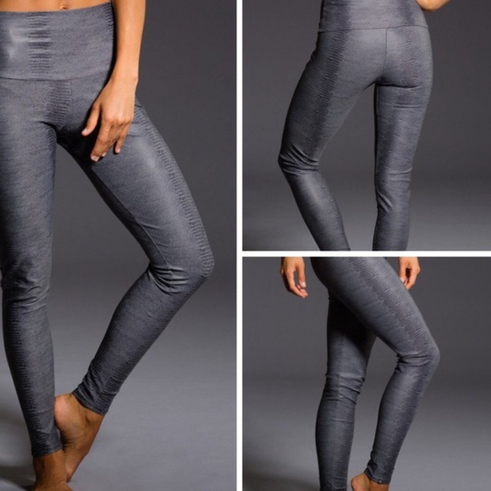 Onzie Hot Yoga High Rise Leggings 228 Snake Croc